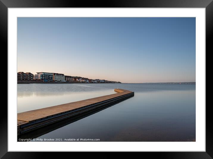 West Kirby Marine Lake Framed Mounted Print by Philip Brookes