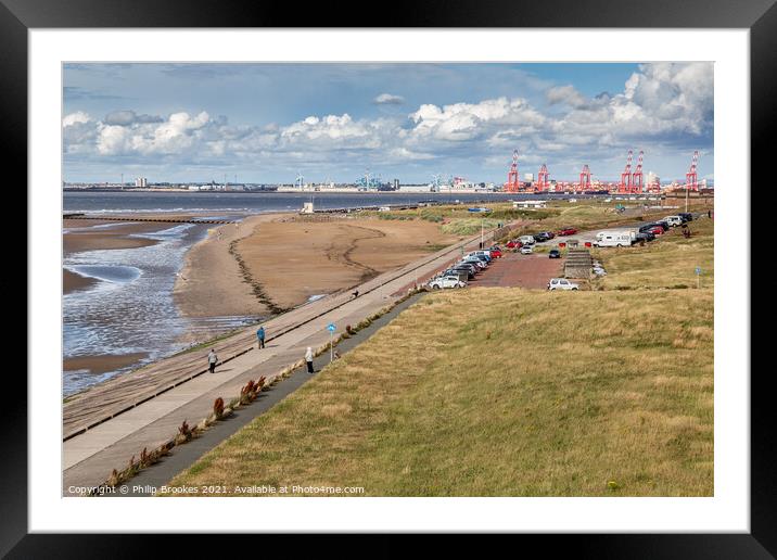 Wallasey Coast Framed Mounted Print by Philip Brookes