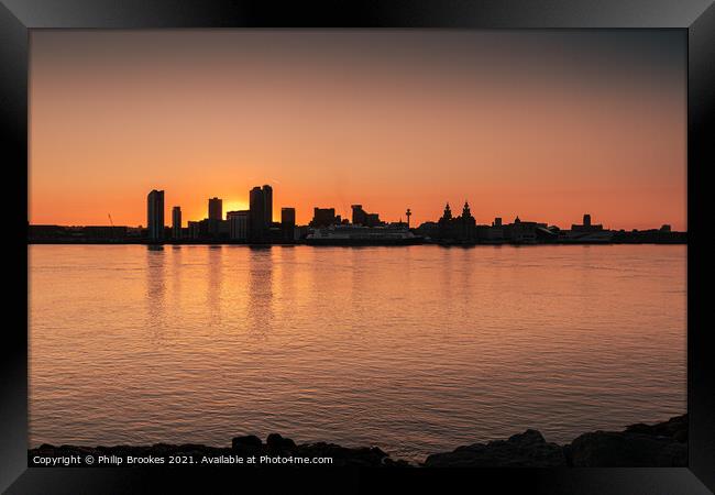 Liverpool Sunrise Framed Print by Philip Brookes