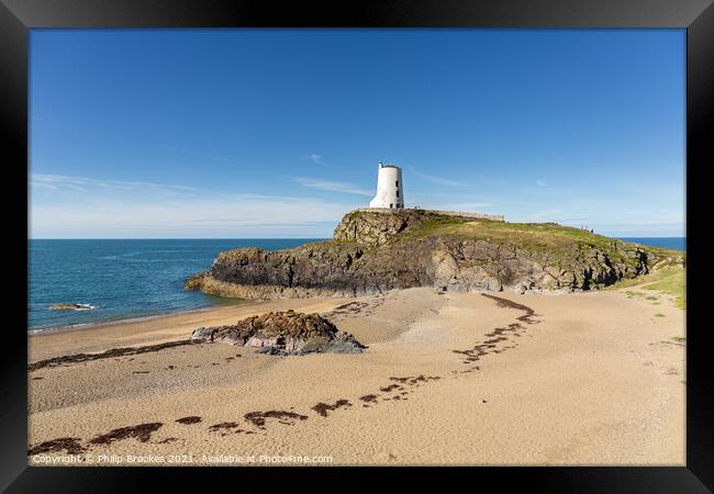 Twr Mawr Lighthouse, Llanddwyn Island Framed Print by Philip Brookes