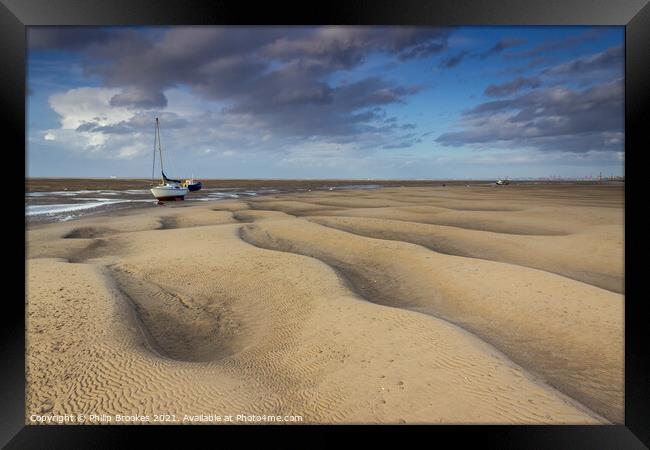 Meols Beach Framed Print by Philip Brookes
