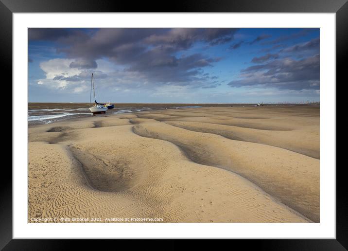 Meols Beach Framed Mounted Print by Philip Brookes