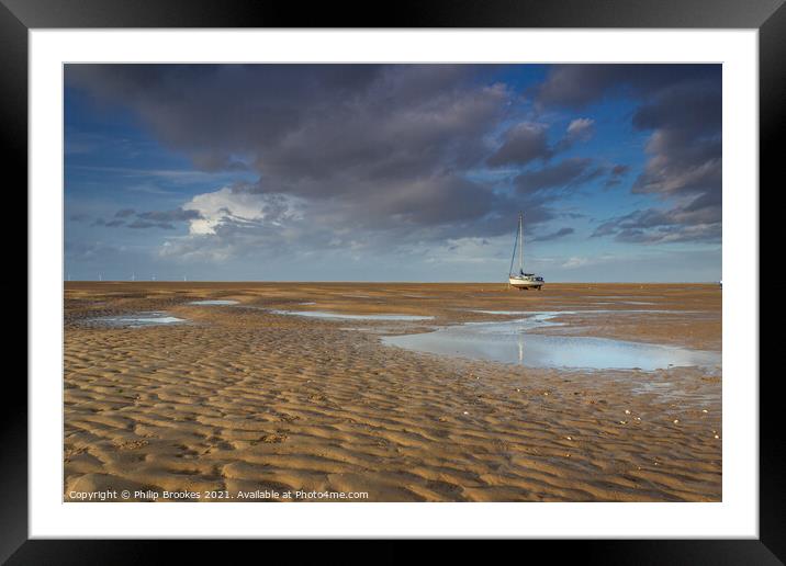 Meols Beach Framed Mounted Print by Philip Brookes
