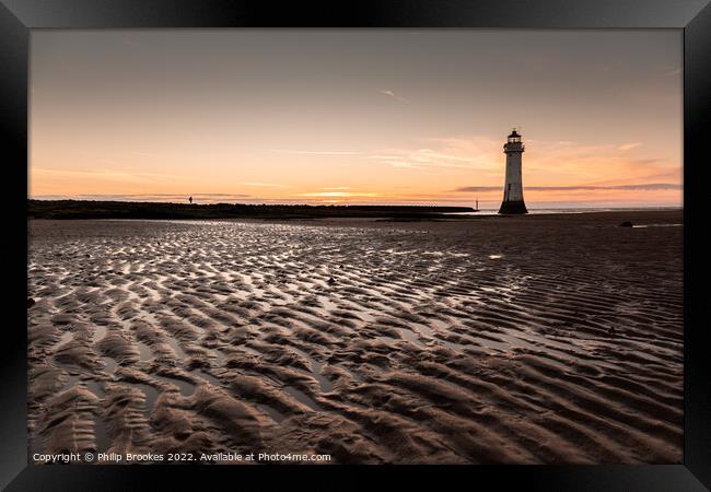 New Brighton Sunset Framed Print by Philip Brookes