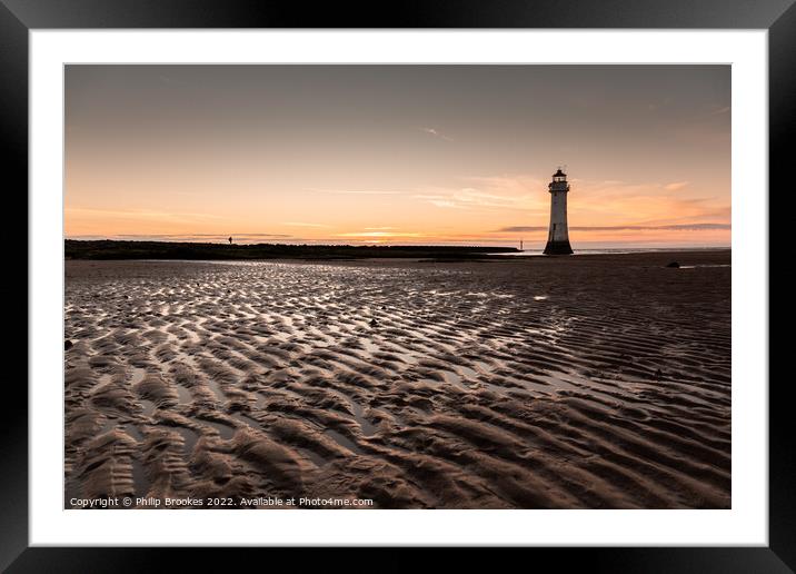 New Brighton Sunset Framed Mounted Print by Philip Brookes