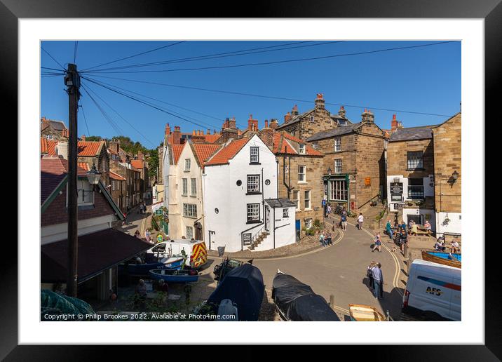 Robin Hood's Bay Village Framed Mounted Print by Philip Brookes
