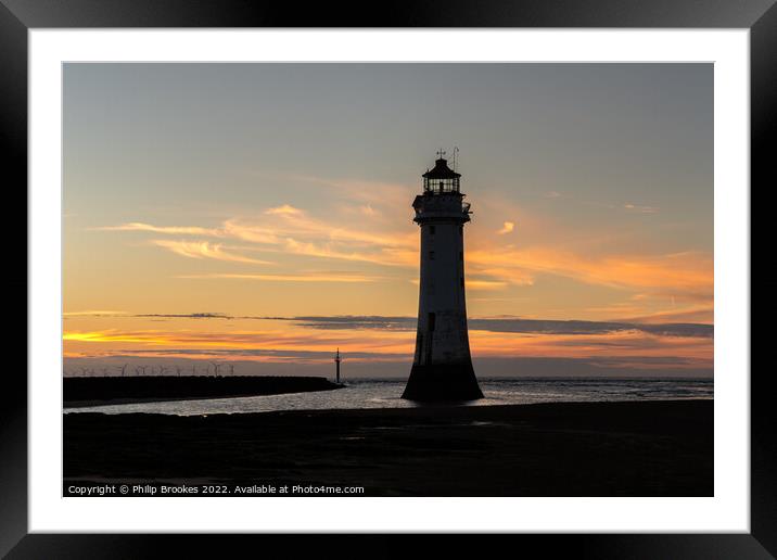 New Brighton Sunset Framed Mounted Print by Philip Brookes