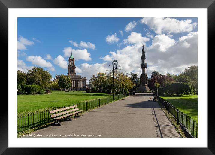 Hamilton Square Gardens Framed Mounted Print by Philip Brookes