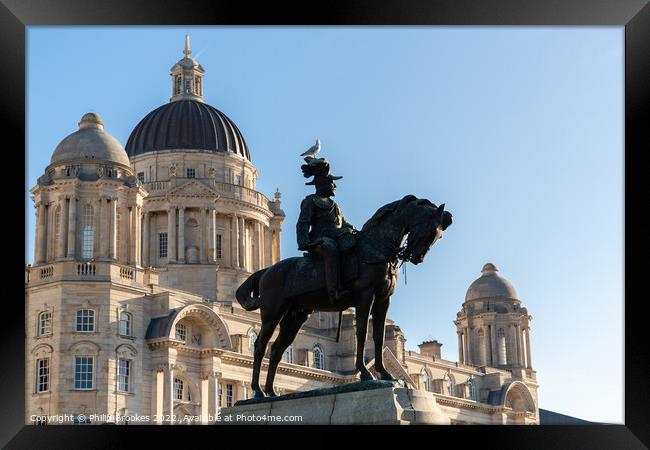 King Edward VII Monument, Liverpool Framed Print by Philip Brookes