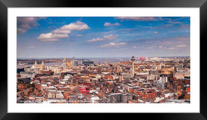 Liverpool Panorama Framed Mounted Print by Philip Brookes