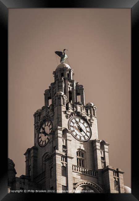 Royal Liver Building Framed Print by Philip Brookes