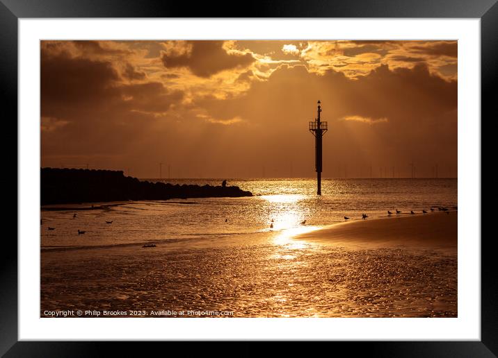 New Brighton Sunset Framed Mounted Print by Philip Brookes