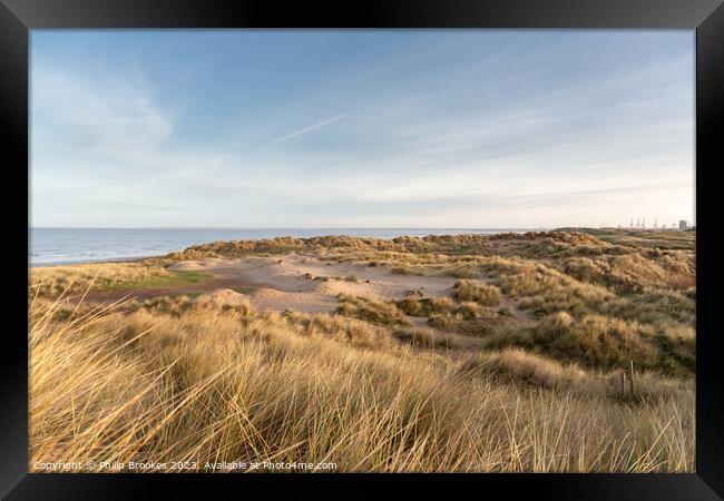 Wallasey Sand Dunes Framed Print by Philip Brookes