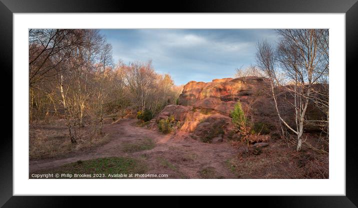 Thor's Rock Sunrise Framed Mounted Print by Philip Brookes