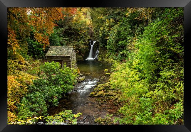 Rydal Falls in Autumn Framed Print by Philip Brookes