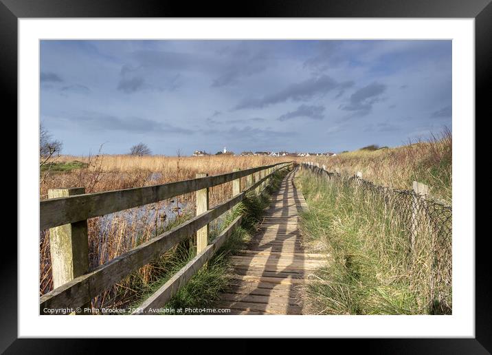 Hoylake Footbridge, Wirral Coast Framed Mounted Print by Philip Brookes