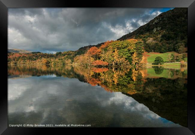 Rydal Water Reflections Framed Print by Philip Brookes