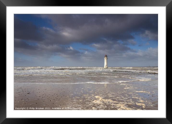 Perch Rock Lighthouse Framed Mounted Print by Philip Brookes