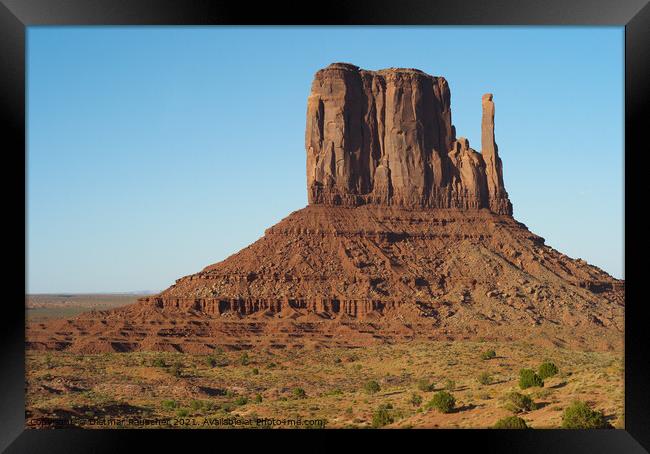 Elephant Butte in Monument Valley Framed Print by Dietmar Rauscher