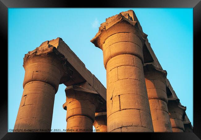 Great Processional Colonnade of Amenhotep III, Luxor Temple, Egy Framed Print by Dietmar Rauscher