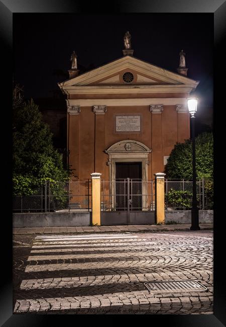 Chiesa San Luca Evangelista Church in Padova at Night Framed Print by Dietmar Rauscher