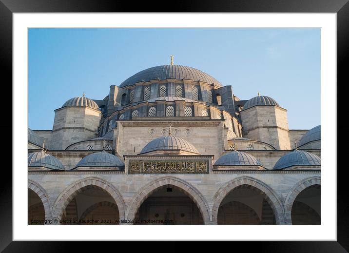 Dome of the Suleymaniye Mosque, Istanbul Framed Mounted Print by Dietmar Rauscher