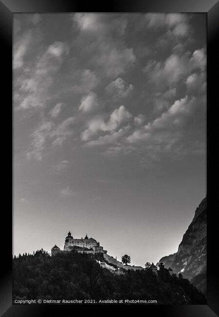 Hohenwerfen Castle, a Medieval Fortress in Werfen, Austria at Du Framed Print by Dietmar Rauscher