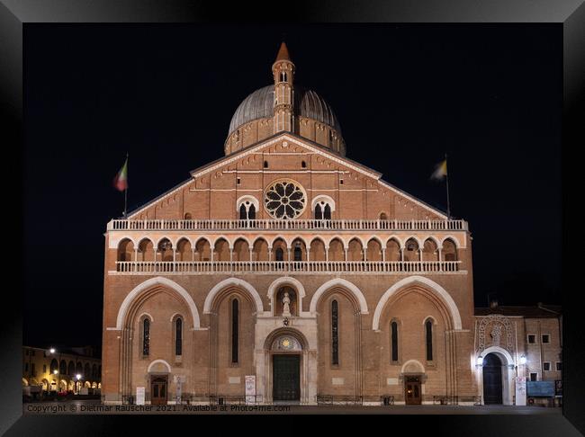 Basilica of Saint Anthony of Padua at Night Framed Print by Dietmar Rauscher