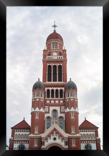Saint John's Cathedral in Lafayette, Louisiana Framed Print by Dietmar Rauscher