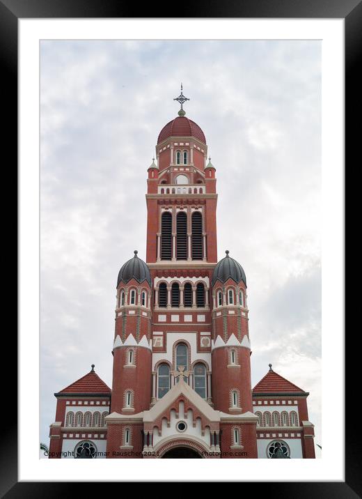 Saint John's Cathedral in Lafayette, Louisiana Framed Mounted Print by Dietmar Rauscher