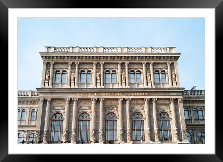 Hungarian Academy of Sciences Building in Budapest Framed Mounted Print by Dietmar Rauscher