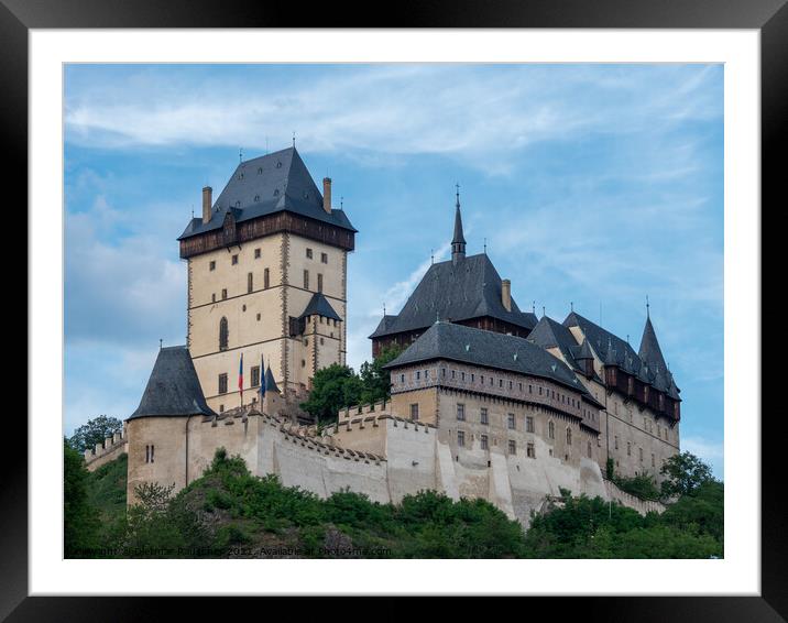 Gothic Karlstejn Castle in Bohemia Czech Republic on a Sunny Summer Day Framed Mounted Print by Dietmar Rauscher