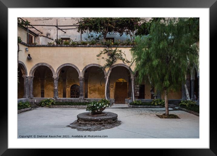 Chiostri di San Francesco Cloister in Sorrento, Italy Framed Mounted Print by Dietmar Rauscher