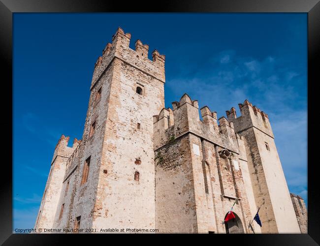 Scaliger Castle in Sirmione, Italy  Framed Print by Dietmar Rauscher
