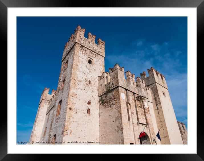Scaliger Castle in Sirmione, Italy  Framed Mounted Print by Dietmar Rauscher