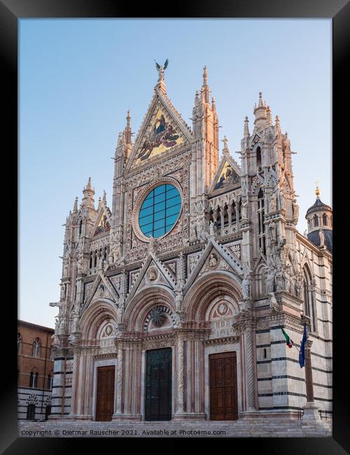 Siena Cathedral West Facade Exterior Framed Print by Dietmar Rauscher