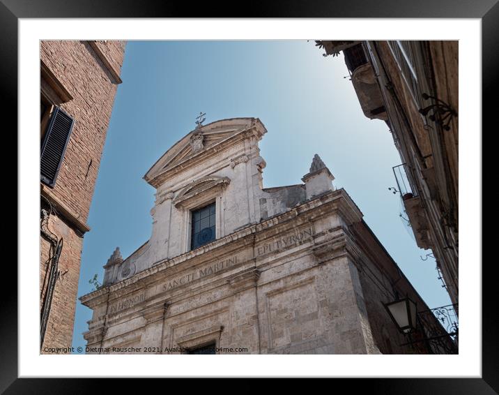 San Martino Catholic Church in Siena, Tuscany Framed Mounted Print by Dietmar Rauscher