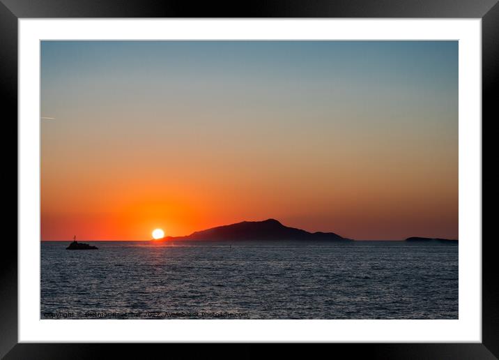 Ischia Island Sunset in Italy Framed Mounted Print by Dietmar Rauscher