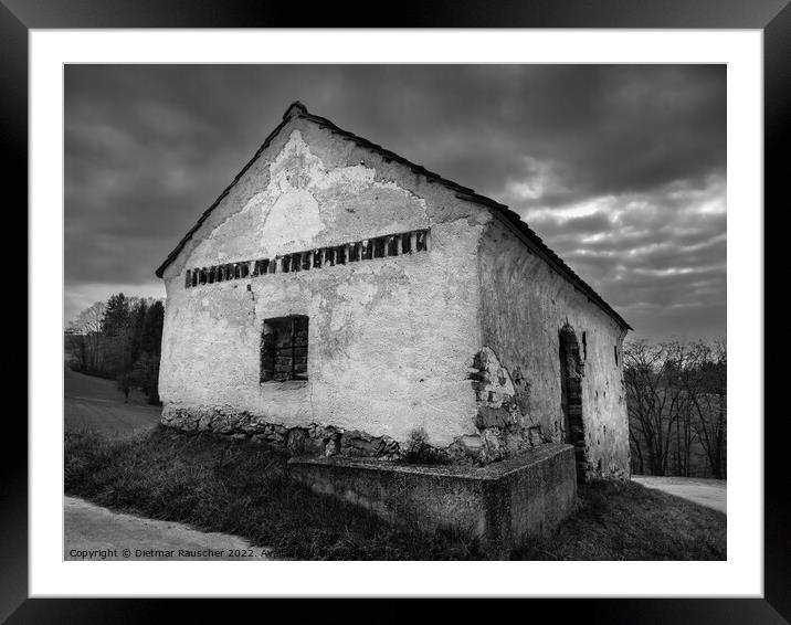 Old Farm Building in Lower Austria Framed Mounted Print by Dietmar Rauscher
