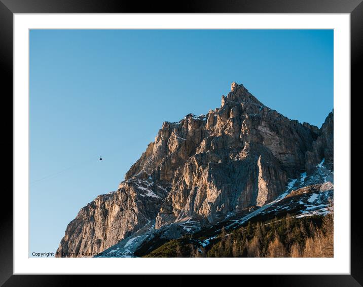 Lagazuoi Mountain Peak in the Dolomites of Italy Framed Mounted Print by Dietmar Rauscher