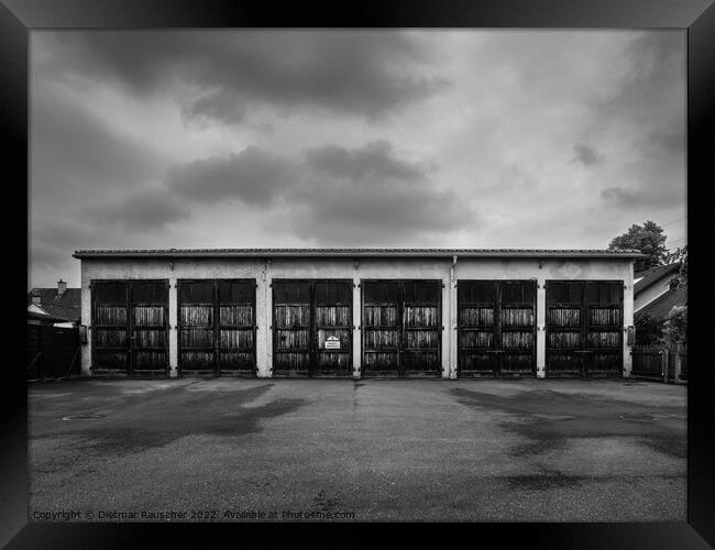 Garage of the Public Bus Service in Amstetten, Austria Framed Print by Dietmar Rauscher