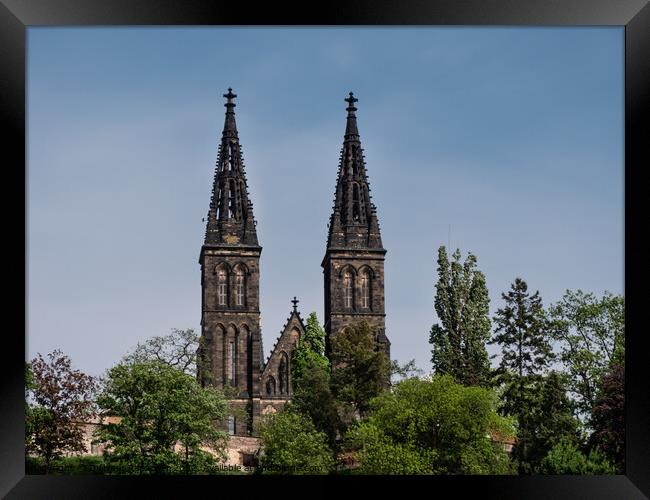Basilica of St. Peter and St. Paul in Vysehrad Fortress, Prague Framed Print by Dietmar Rauscher