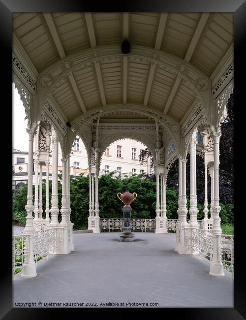 Snake Spring in the Park Colonnade of Karlovy Vary Framed Print by Dietmar Rauscher