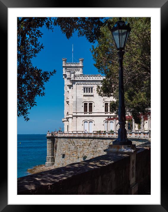 Castello di Miramare Castle in Italy Framed Mounted Print by Dietmar Rauscher