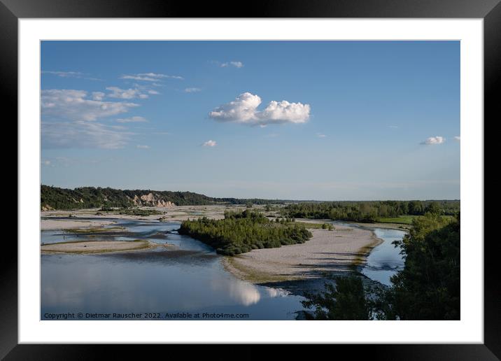 Tagliamento River Valley in Friuli, Italy Framed Mounted Print by Dietmar Rauscher