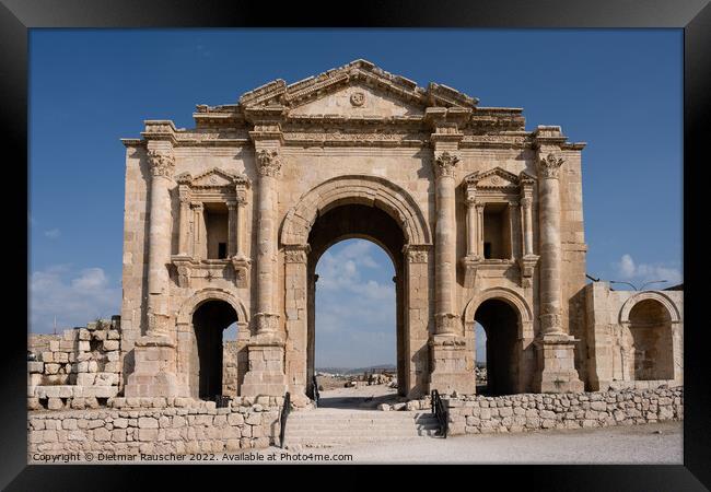 Arch of Hadrian in Jerash, Jordan Framed Print by Dietmar Rauscher