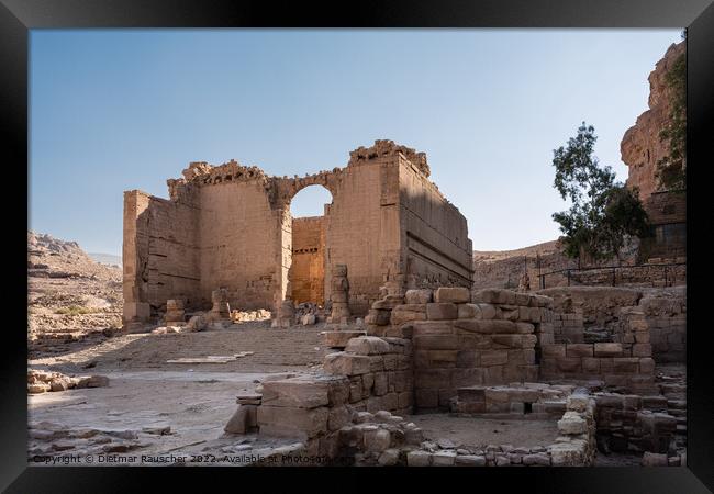 Qasr al Bint Firaun in Petra, Jordan Framed Print by Dietmar Rauscher