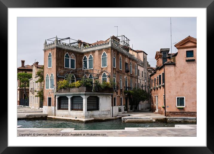 Venetian Palazzo in the Castello District of Venice Framed Mounted Print by Dietmar Rauscher