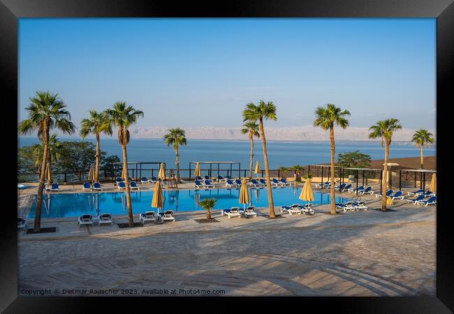 Dead Sea Beach Resort in Jordan Framed Print by Dietmar Rauscher