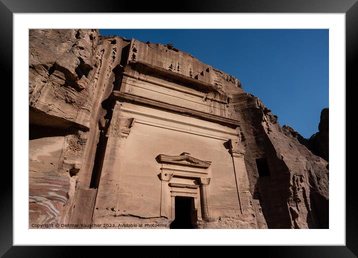 Uneishu Tomb BD 813 in Petra, Jordan Framed Mounted Print by Dietmar Rauscher